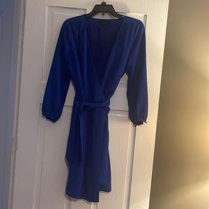 J crew royal blue wrap dress